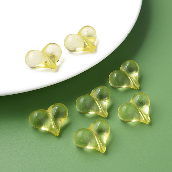 

PandaHall Transparent Acrylic Beads, Heart, Yellow, 17.5x22x10mm, Hole: 1.4mm, about 260pcs/500g Acrylic Heart Yellow