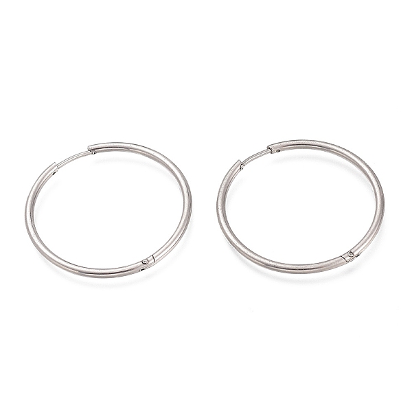 

PandaHall 304 Stainless Steel Huggie Hoop Earrings, Hypoallergenic Earrings, Ring, Stainless Steel Color, 12 Gauge, 34.5x2mm, Pin: 1mm 304...