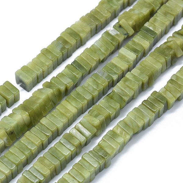 

PandaHall Natural Xinyi Jade/Chinese Southern Jade Beads Strands, Square Heishi Beads, 7.5~8.5x7.5~8.5x2.5~3.5mm, Hole: 1~1.2mm, about...
