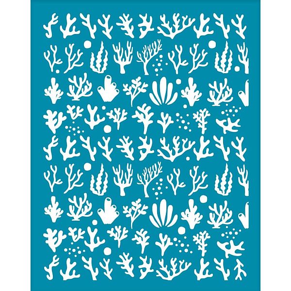 

PandaHall Silk Screen Printing Stencil, for Painting on Wood, DIY Decoration T-Shirt Fabric, Ocean Themed Pattern, 100x127mm Nylon Others..., Cyan