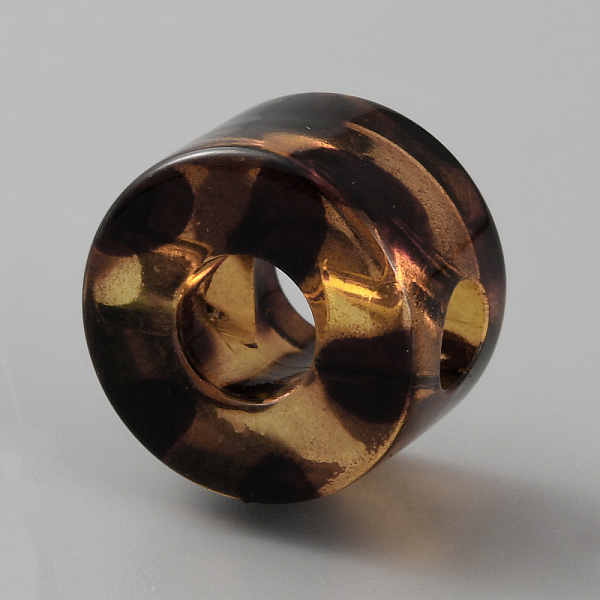 Leopard Print Acrylic European Beads