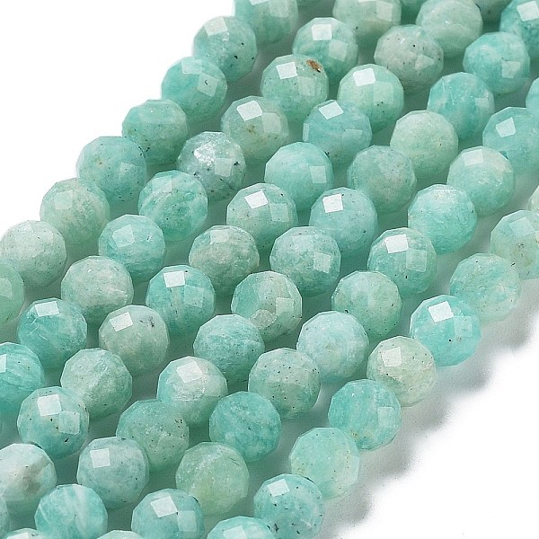 

PandaHall Natural Amazonite Beads Strands, Faceted, Round, 5.5~6mm, Hole: 1mm, about 70~74pcs/strand, 14.57~15.35 inch(37~39cm) Amazonite...