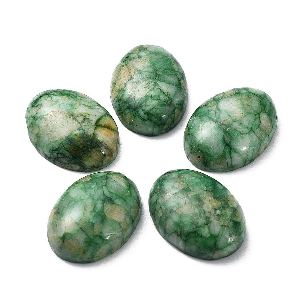 

PandaHall Natural Calcite Cabochons, Dyed, Oval, Dark Green, 30x22x7.5mm Calcite Oval
