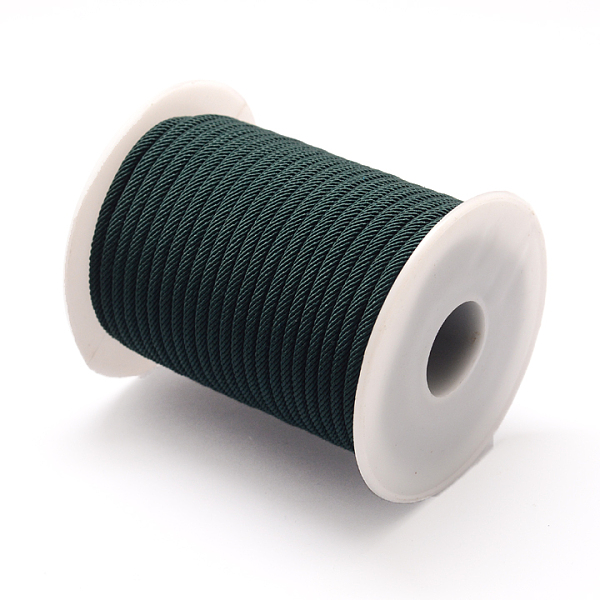 

PandaHall Round Polyester Cords, Dark Slate Gray, 4mm, about 21.87 yards(20m)/roll Polyester Gray