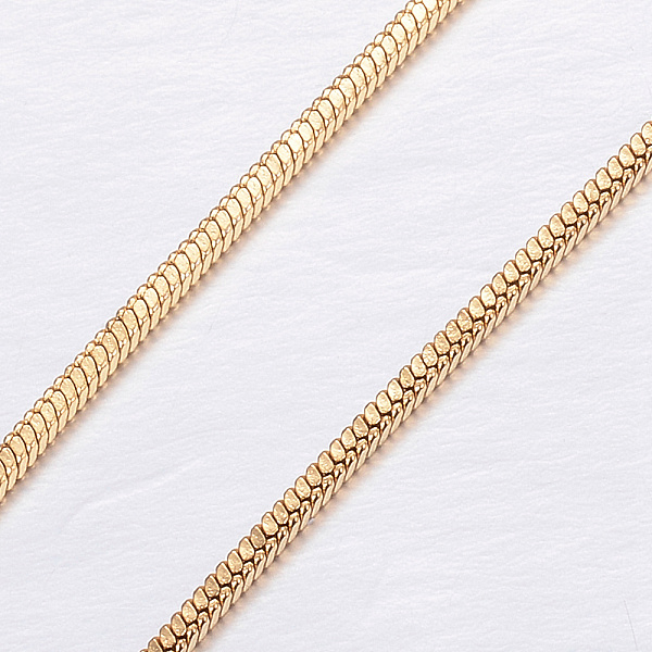 

PandaHall 304 Stainless Steel Snake Chain Necklaces, with Lobster Claw Clasps, Golden, 17.9 inch(45.5cm), 1mm 304 Stainless Steel