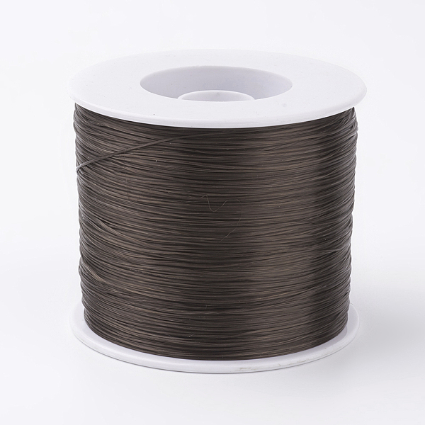 

PandaHall Korean Flat Elastic Crystal String, Elastic Beading Thread, for Stretch Bracelet Making, Coffee, 0.5mm, about 546.8 yards..., Brown