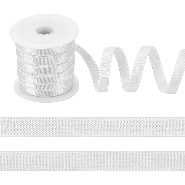 

PandaHall 10M Flat Polyester Elastic Band, for Bra Strap Making, White, 9mm Elastic Fibre Flat White