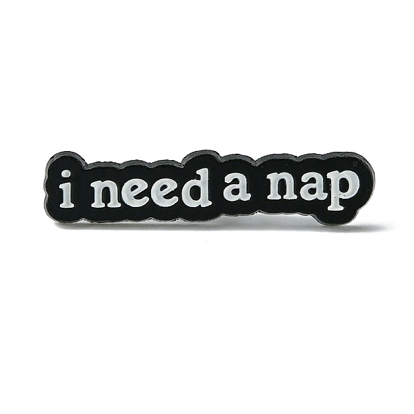 

PandaHall Black Alloy Brooches, Enamel Pins, for Backpack Cloth, Word, 8x33x1.5mm Alloy Word