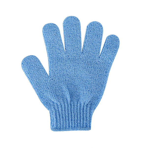 PandaHall Nylon Scrub Gloves, Exfoliating Gloves, for Shower, Spa and Body Scrubs, Cornflower Blue, 185x150mm Nylon Others