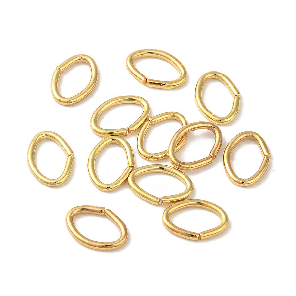 

PandaHall 304 Stainless Steel Open Jump Rings, Oval, Real 18K Gold Plated, 8x5.5x1mm, Inner Diameter: 6x3.5mm 303 Stainless Steel Oval
