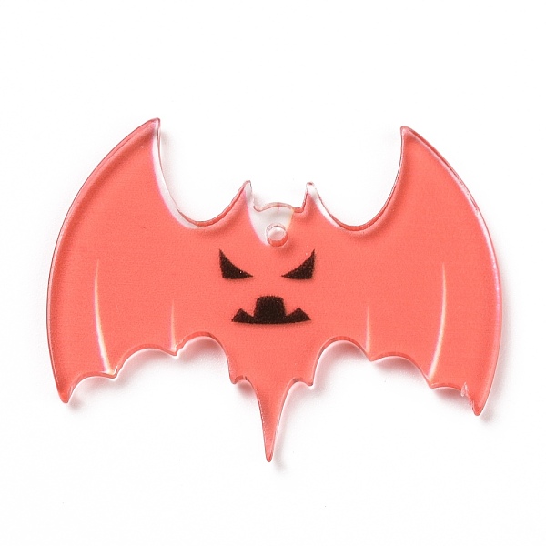 

PandaHall Halloween Translucent Acrylic Pendants, Bat, Light Salmon, 30.5x39.5x2mm, Hole: 1.6mm Acrylic Bat