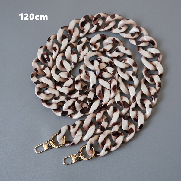 

PandaHall Acrylic Cuban Chain Bag Handles, with Iron Swivel Snap Clasp, for Bag Straps Replacement Accessories, White, 120x3.3cm Acrylic...