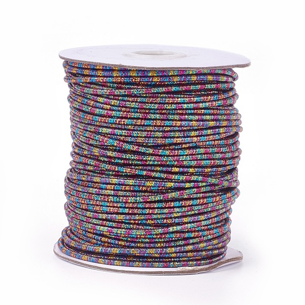 

PandaHall Polyester Cord, Colorful, 2.5mm, 50yards/roll(150 feet/roll) Polyester