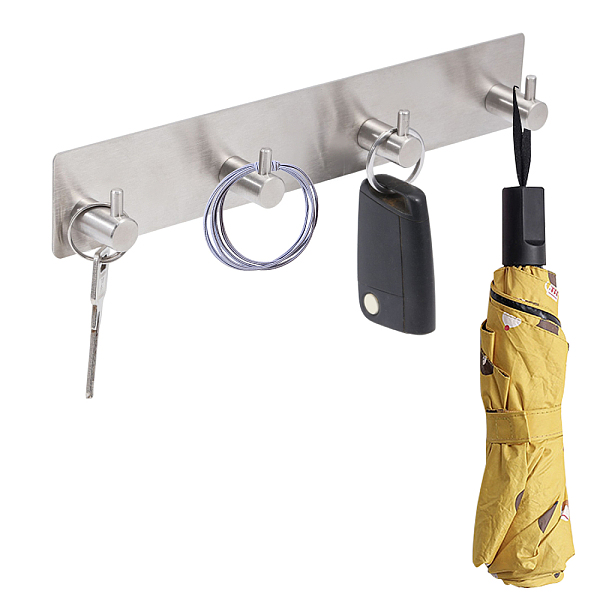 

PandaHall GLOBLELAND Key Rack Wall Mounted Hook Hangers Entryway Coat Hooks Wall Mounted, Heavy Duty Coat Hanger Towel Rack with 4 Hooks for...