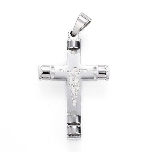 

PandaHall 304 Stainless Steel Pendants, Cross, Stainless Steel Color, 45x28x4mm, Hole: 4.5x8mm 304 Stainless Steel Cross