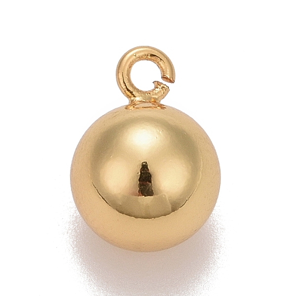 

PandaHall Brass Ball Charms, Round, Cadmium Free & Nickel Free & Lead Free, Long-Lasting Plated, Real 18K Gold Plated, 10.5x7.5mm, Hole: 1mm...