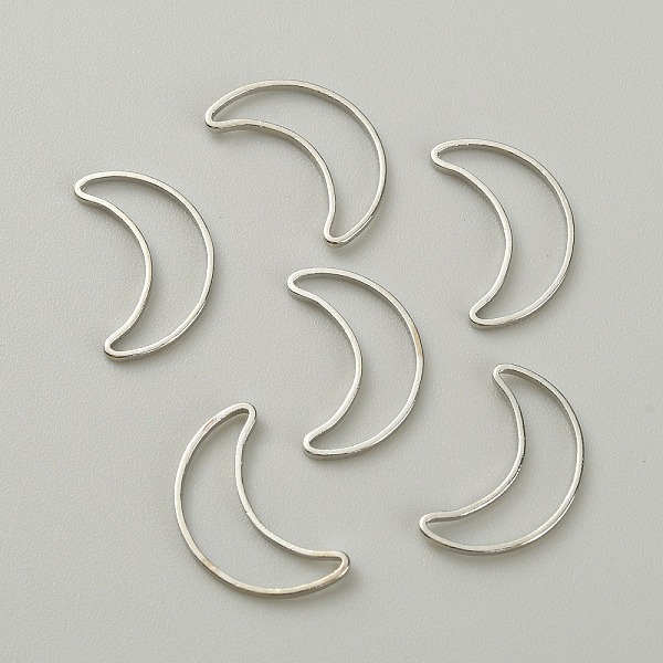 

PandaHall Alloy Linking Rings, Platinum, Moon Pattern, 15.5x9.5x1mm, Inner Diameter: 14.5x8mm Alloy Moon