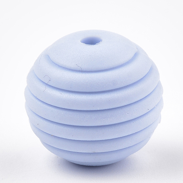 

PandaHall Food Grade Eco-Friendly Silicone Beads, Chewing Beads For Teethers, DIY Nursing Necklaces Making, Round, Light Blue, 15x14mm, Hole...