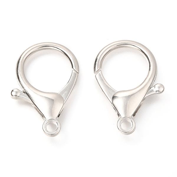 

PandaHall Zinc Alloy Lobster Claw Clasps, Parrot Trigger Clasps, Platinum, 34x24x5.3mm, Hole: 3.3mm Alloy Others