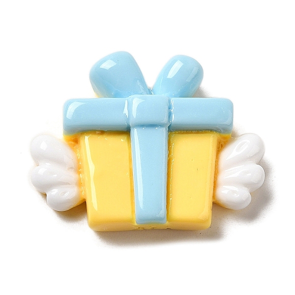 

PandaHall Valentine's Day Theme Opaque Resin Decoden Cabochons, Box, 21.5x27x7.5mm Resin Box Gold