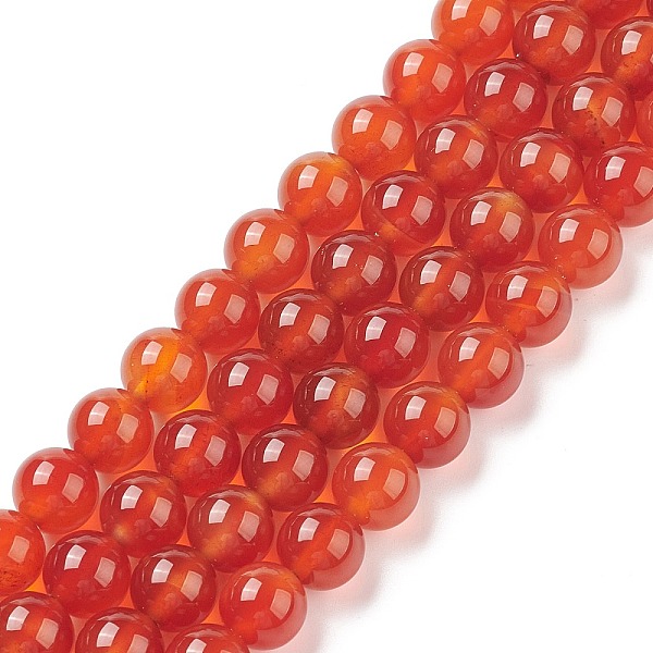 

PandaHall Gemstone Beads Strands, Carnelian, Dyed, Round, Dark Orange, about 8mm in diameter, hole: 1mm, about 50pcs/strand, 15~16 inch...