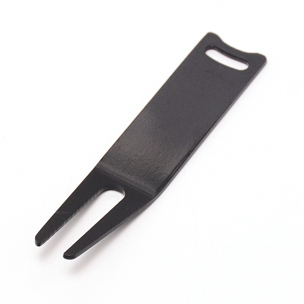

PandaHall Iron Golf Divot Tool, Electrophoresis Black, 75.5x17x1.5~2.5mm, Hole: 11.5x3mm Iron Others
