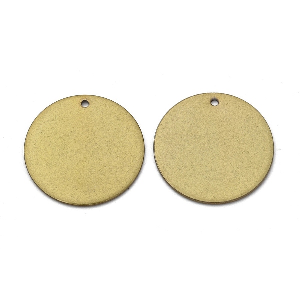 

PandaHall Ion Plating(IP) 304 Stainless Steel Pendants, Blank Stamping Tag, Flat Round, Antique Bronze, 25x1mm, Hole: 1.4mm 304 Stainless...
