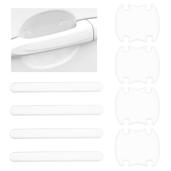 

PandaHall AHADEMAKER 2 Sets 2 Style Transparent PVC Anti-Collision Bumper Guard, Adhesive Protector Sticker for Car Door, Clear...