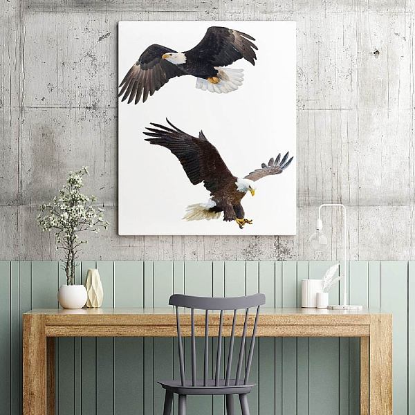 

PandaHall Translucent PVC Self Adhesive Wall Stickers, Waterproof Building Decals for Home Living Room Bedroom Wall Decoration, Eagle...