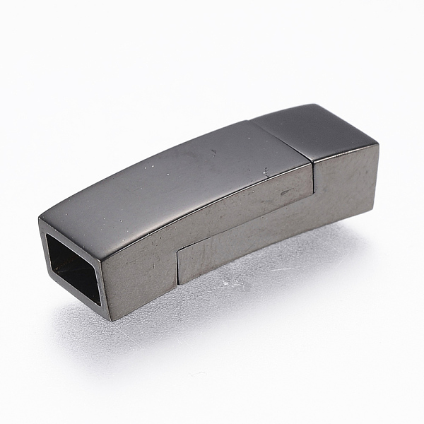 

PandaHall 304 Stainless Steel Magnetic Clasps with Glue-in Ends, Rectangle, Gunmetal, 23x7.5x5.5mm, Hole: 3x6mm 304 Stainless Steel...