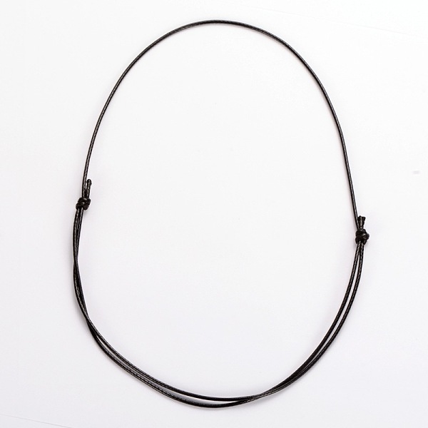 

PandaHall Korea Waxed Polyester Cord Necklace Making, Black, 14.17~28.35 inch(36~72cm), 1.5mm Waxed Polyester Cord Black