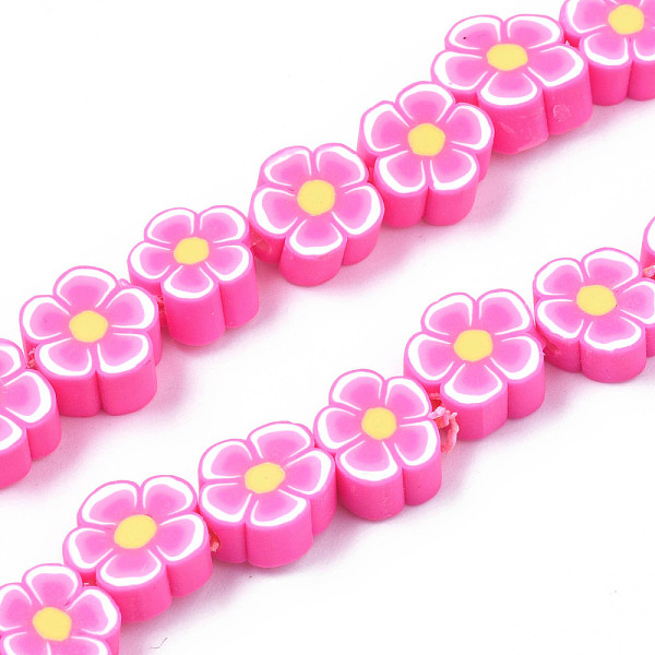 

PandaHall Handmade Polymer Clay Bead Strands, Flower, Yellow, 7.5~10x7~11x3.5~5mm, Hole: 1.6mm, about 38~40pcs/strand, 13.58 inch~14.57 inch...