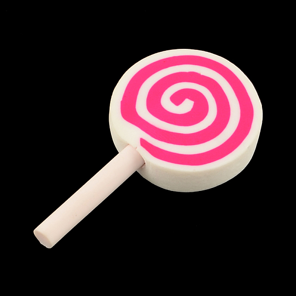 

PandaHall Handmade Polymer Clay Cabochons, Candy, Deep Pink, 43~46x24~26x5~6mm Polymer Clay Candy Pink