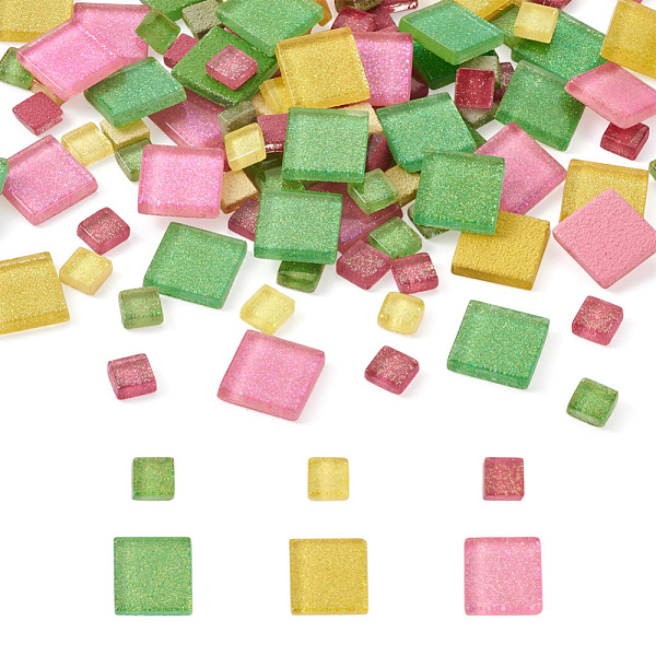 

PandaHall Elecrelive 252Pcs 2 Style Glass Cabochons, Mosaic Tiles, for Home Decoration or DIY Crafts, Square, Colorful, 10x10x4mm, 20x20x4mm...