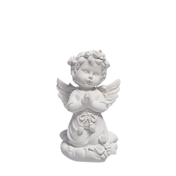 

PandaHall Resin Praying Angel Statue Figurines Home Outdoor Garden Decoration, White, 80x70x130mm Resin Angel & Fairy White