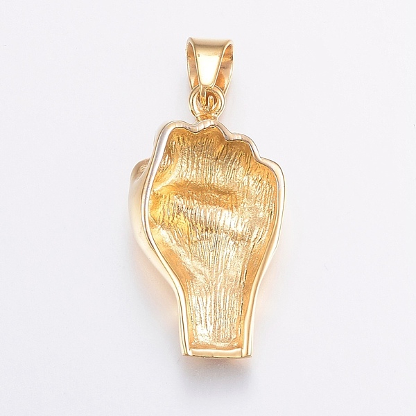 

PandaHall 304 Stainless Steel Pendants, Fist, Golden, 39x22.5x11mm, Hole: 11x8mm 304 Stainless Steel Palm