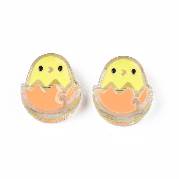 

PandaHall Transparent Acrylic Beads, with Enamel, Egg, Sandy Brown, 26x22x9mm, Hole: 3mm Acrylic Egg