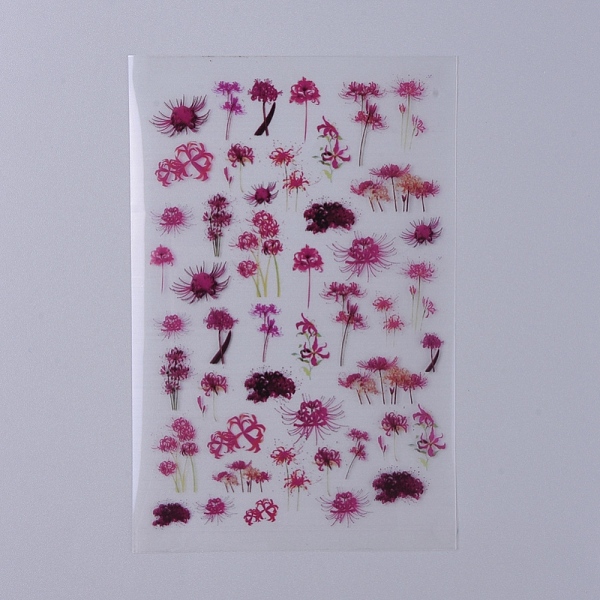 

PandaHall Filler Stickers(No Adhesive on the back), for UV Resin, Epoxy Resin Jewelry Craft Making, Flower Pattern, 150x100x0.1mm Plastic..., Multicolor