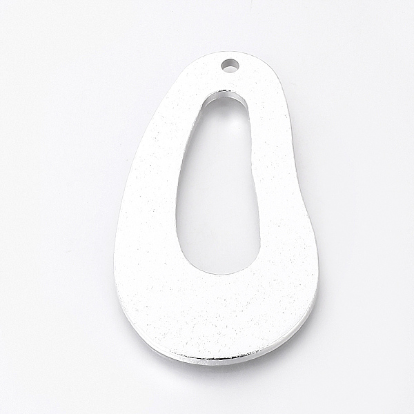 

PandaHall Eco-Friendly Aluminium Pendants, Laser Cut Pendants, teardrop, Silver, 64x35x2~2.5mm, Hole: 3mm Aluminum Teardrop Silver