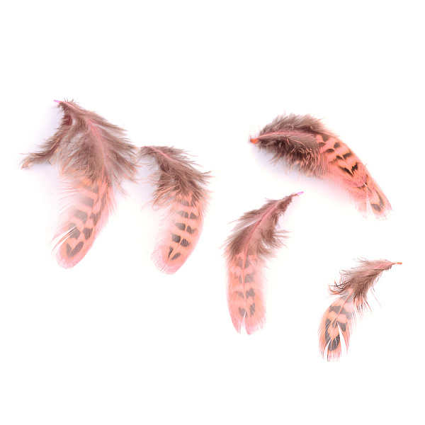 

PandaHall Chicken Feather Costume Accessories, Dyed, Light Coral, 50~115x10~25mm Feather Feather