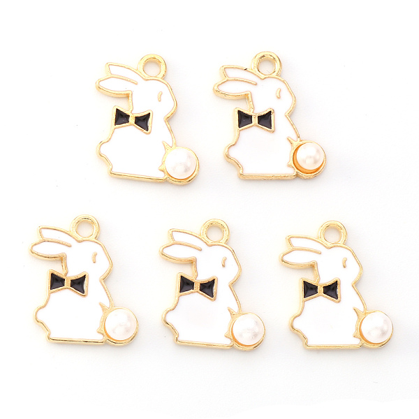 Light Gold Plated Alloy Enamel Pendants