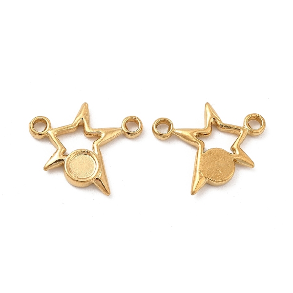 

PandaHall Ion Plating(IP) 304 Stainless Steel Cabochon Connector Settings, Star, Real 18K Gold Plated, Tray: 4mm, 13x17x2mm, Hole: 1.8mm 304...