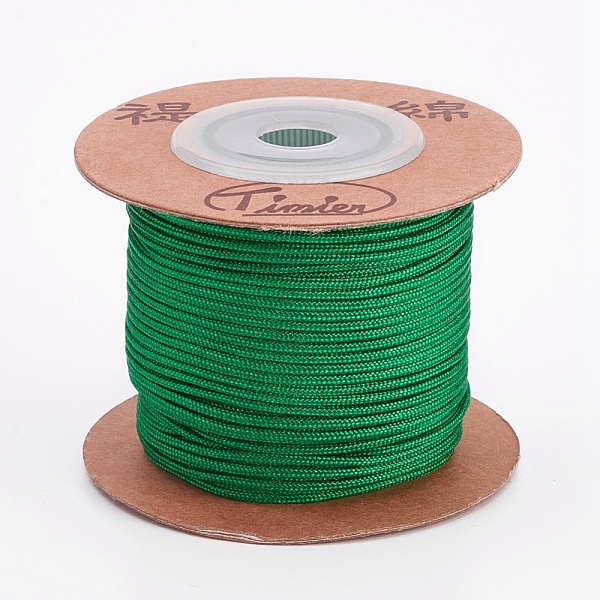 

PandaHall Nylon Cords, String Threads Cords, Round, Green, 1.5mm, about 25m/roll Nylon Green