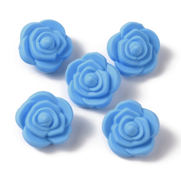 

PandaHall Food Grade Eco-Friendly Silicone Beads, Chewing Beads For Teethers, DIY Nursing Necklaces Making, Rose, Dodger Blue, 20.5x12.5mm...