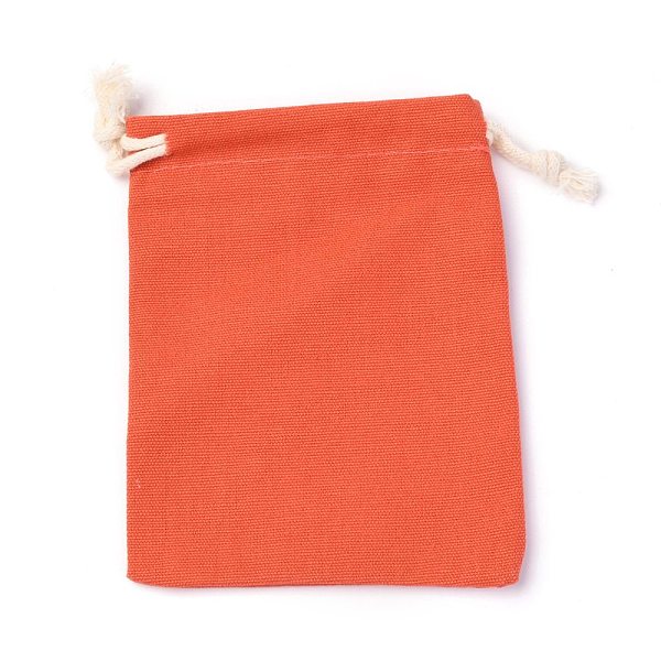 

PandaHall Polycotton Canvas Packing Pouches, Reusable Muslin Bag Natural Cotton Bags with Drawstring Produce Bags Bulk Gift Bag Jewelry..., Orange