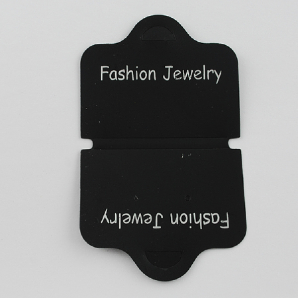 

PandaHall Plastic Display Cards, Black, 118x70x0.3mm Plastic Cloud Black