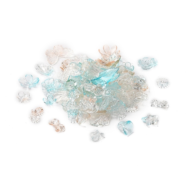 

PandaHall DIY Baroque Jewelry Making Finding Kit, Including Transparent Gradient Acrylic Charms and Beads, Mixed Shapes, Cyan...