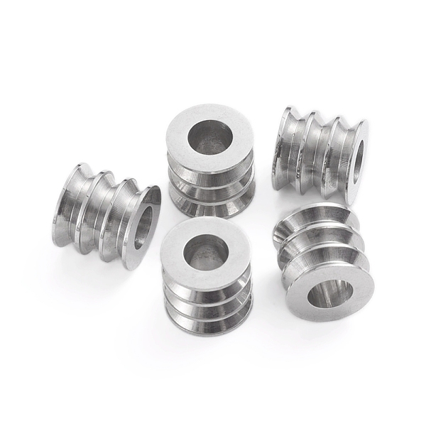 

PandaHall 201 Stainless Steel Beads, Grooved Beads, Column, Stainless Steel Color, 9x8mm, Hole: 4.5mm 201 Stainless Steel Column