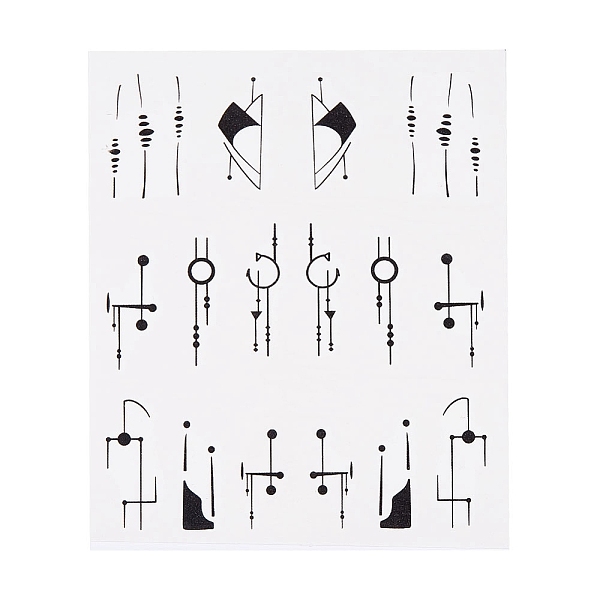 PandaHall Nail Decals Stickers, Self-Adhesive Abstract Lady Face Cross Feather Nail Design Art, for Nail Toenails Tips Decorations, Black... PandaHall Nail Decals Stickers, Self-Adhesive Abstract Lady Face Cross Feather Nail Design Art, for Nail Toenails Tips Decorations, Black...
