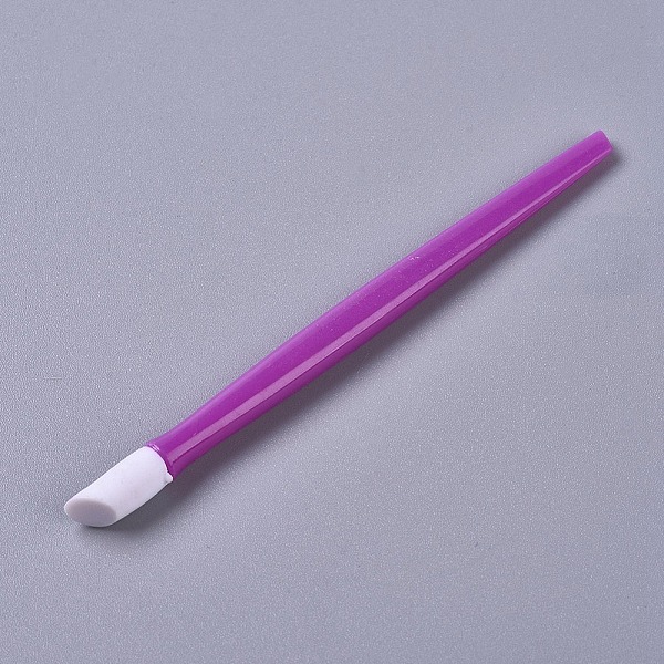 Image of Rubber Nail Cuticle Pusher Plastic Handle